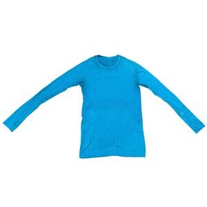 Lululemon Swiftly Tech Long Sleeve Top Blue 6 Flawed Paint Mark Activewear